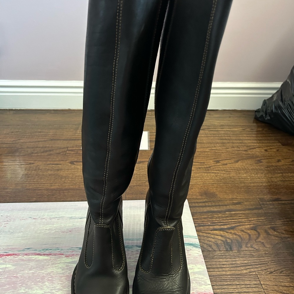 Frye black leather Vullager boots size 8
